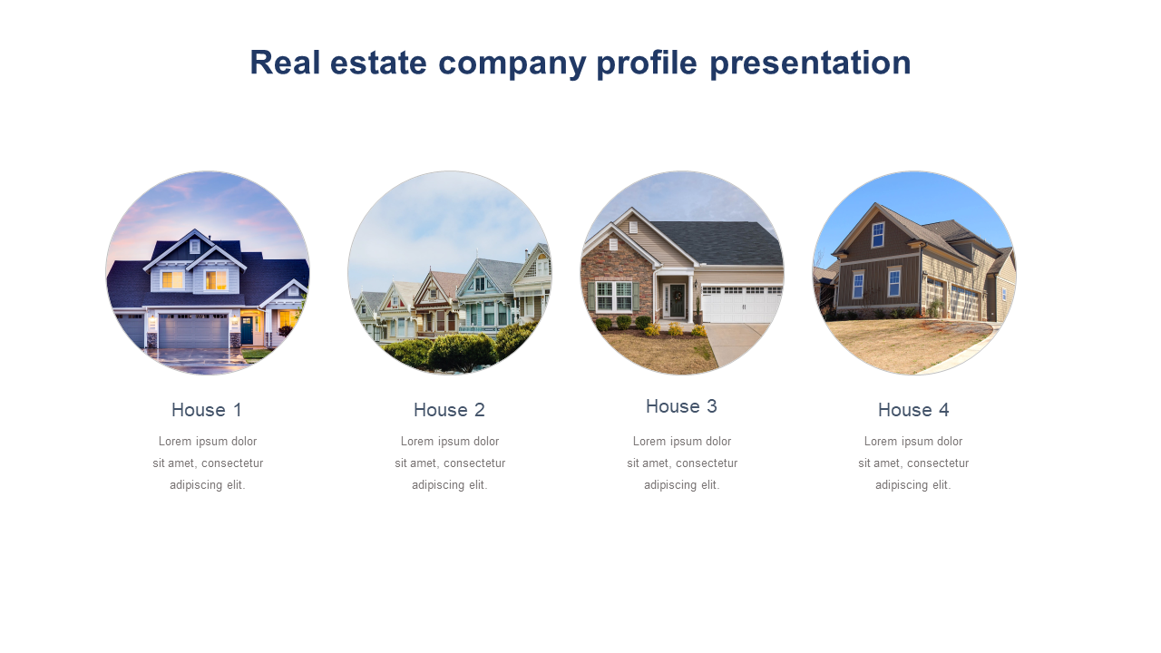 Creative real estate company profile presentation Template